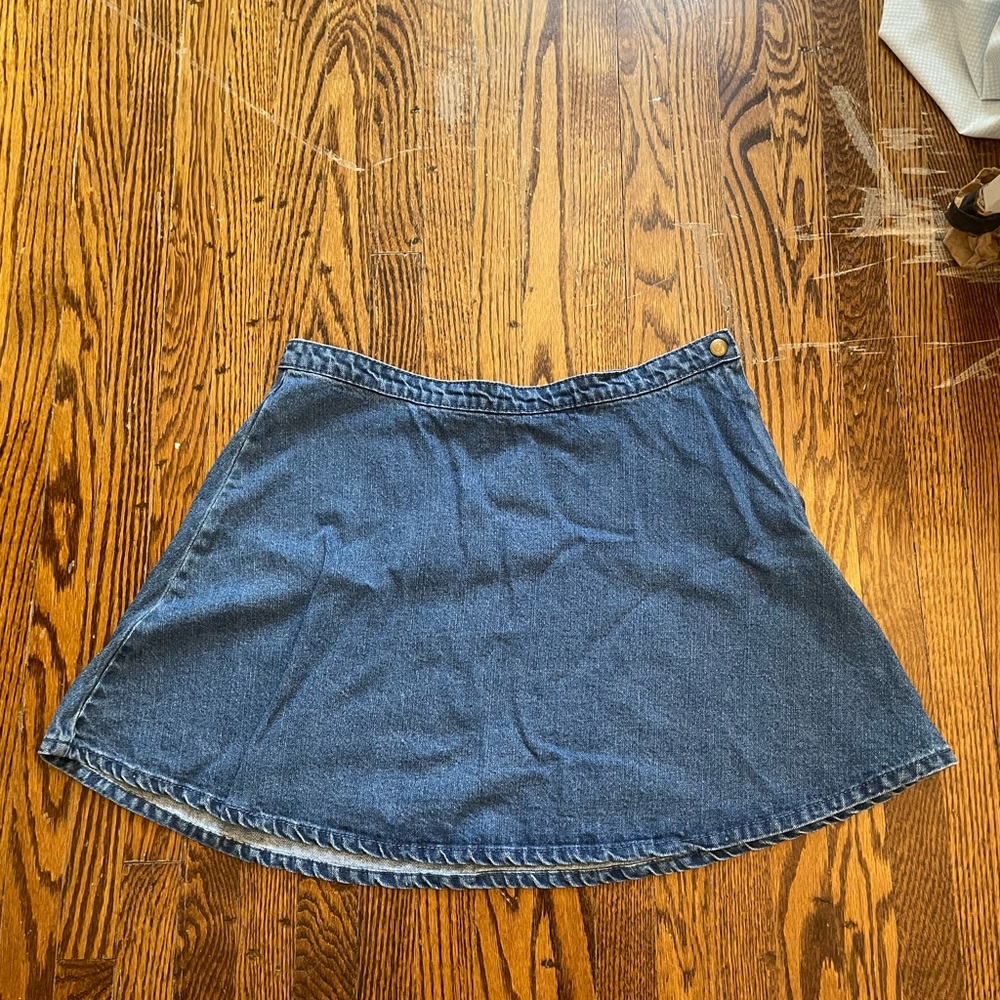 Denim mini skirt